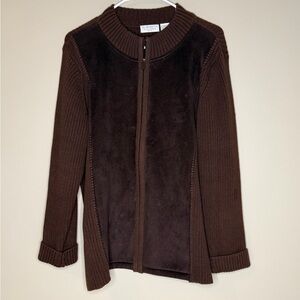 Liz Claiborne Chocolate Knit Cardigan